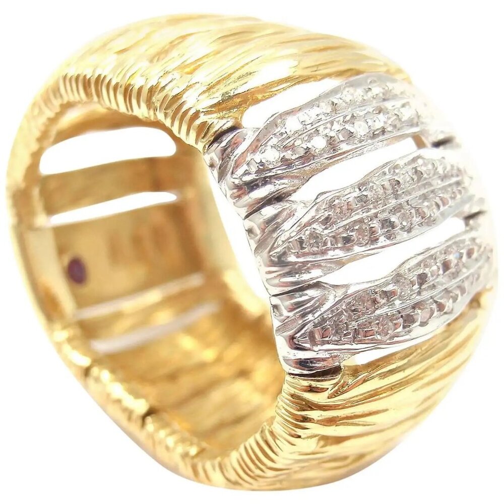 Roberto Coin 18KT Diamond Yellow Gold Band Ring 7